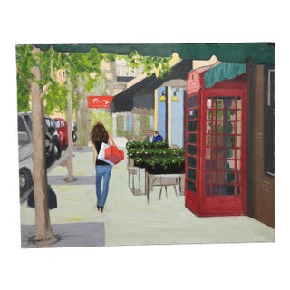 Girl and the Red Phone Booth For Sale
