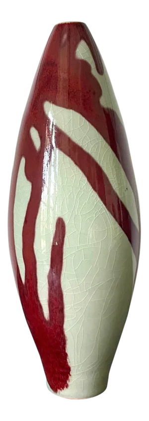 Porcelain Celadon Vase with Copper Glaze by Brother Thomas Bezanson
