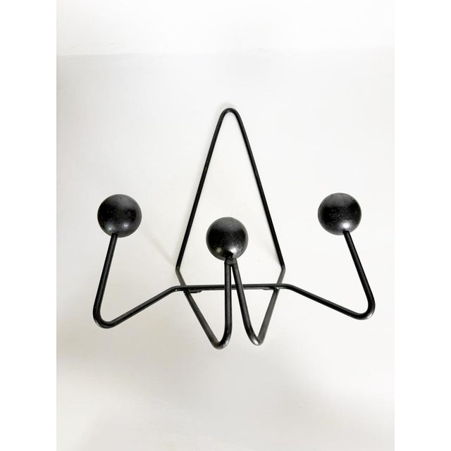Coat Rack with Black Balls, France, 1960s For Sale - Image 4 of 12