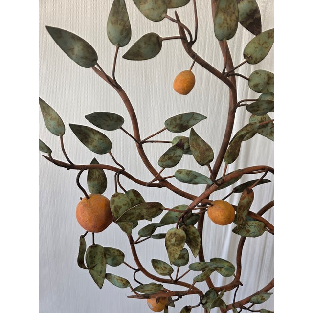 Metal Vintage Mid Century Italian Tole Citrus Tree For Sale - Image 7 of 15