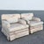 Striking pair of vintage Postmodern lounge chairs featuring softly rounded silhouettes and generously cushioned...