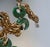 1970s Vintage, 1970s Malachite Green Bakelite Gold-Tone Metal Chain Necklace/Belt For Sale - Image 5 of 11