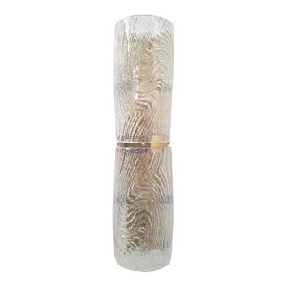 21st Century Italian Trunk Clear Graniglia Murano Glass and Brass Sconce by Fabio LTD For Sale