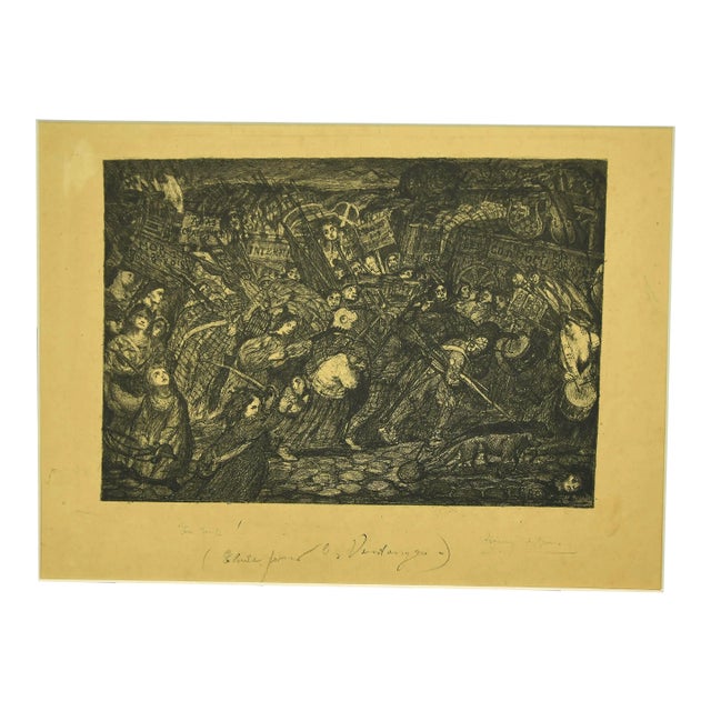 Henry De Groux, En Route, Lithograph, 1866 For Sale