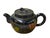 1990s Oriental Zisha Clay Black Glaze Foo Dogs Lions Graphic Display Art Teapot For Sale - Image 5 of 10