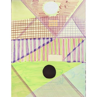 Max Manning “Untitled (PPR400)” Contemporary Abstract Colorful Pastel Geometric Painting, 2022 For Sale