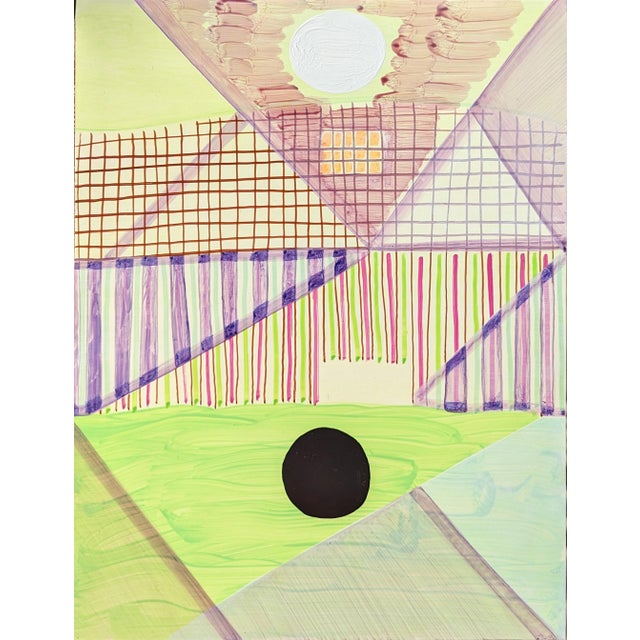 Max Manning “Untitled (PPR400)” Contemporary Abstract Colorful Pastel Geometric Painting, 2022 For Sale