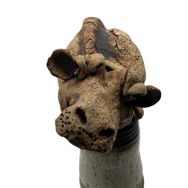 Stoneware Cow Bell by Todd Warner Dated 1970s For Sale In Chicago - Image 6 of 13