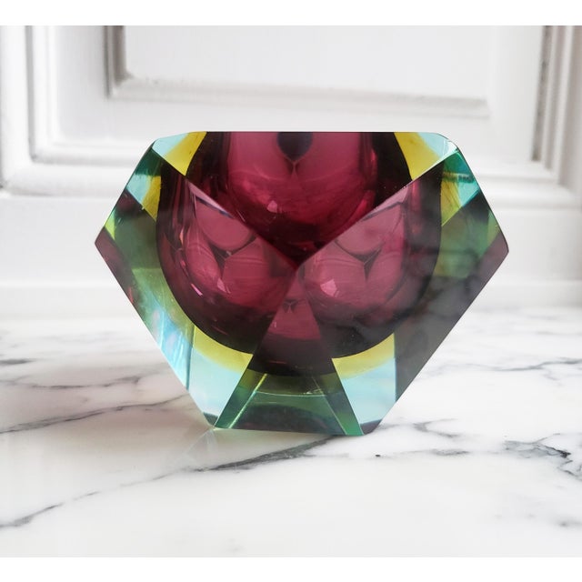 Mid-Century Italian Murano Glass Bowl by Flavio Poli for Seguso, 1960s For Sale - Image 9 of 11