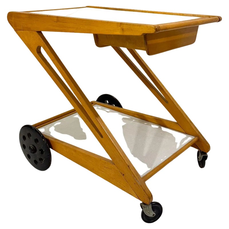 Mobilo Pe03 Bar Cart By Cees Braakman For Pastoe, 1950s