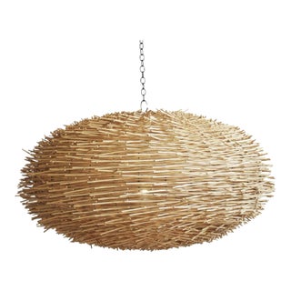 Asian Modern Bird's Nest Pendant Light For Sale