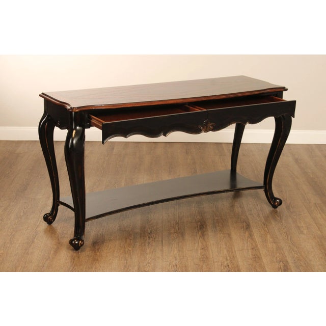 Traditional Hooker Furniture 'Grandover' Ebonized Console Table For Sale - Image 3 of 12