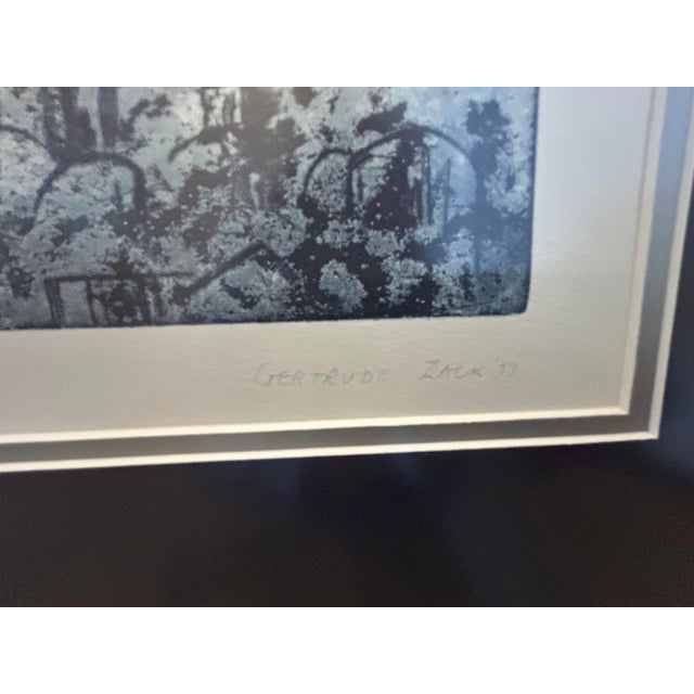 1970s 1970s Gertrude Zack-Signed, Numbered Lithograph “Jerusalem Stars” For Sale - Image 5 of 7