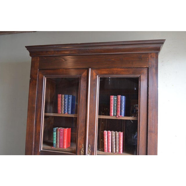 Wood Display Cabinet in Oak For Sale - Image 7 of 9
