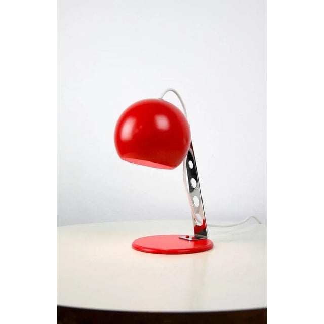 Mid-Century Red Table Lamp, 1970s For Sale - Image 13 of 13