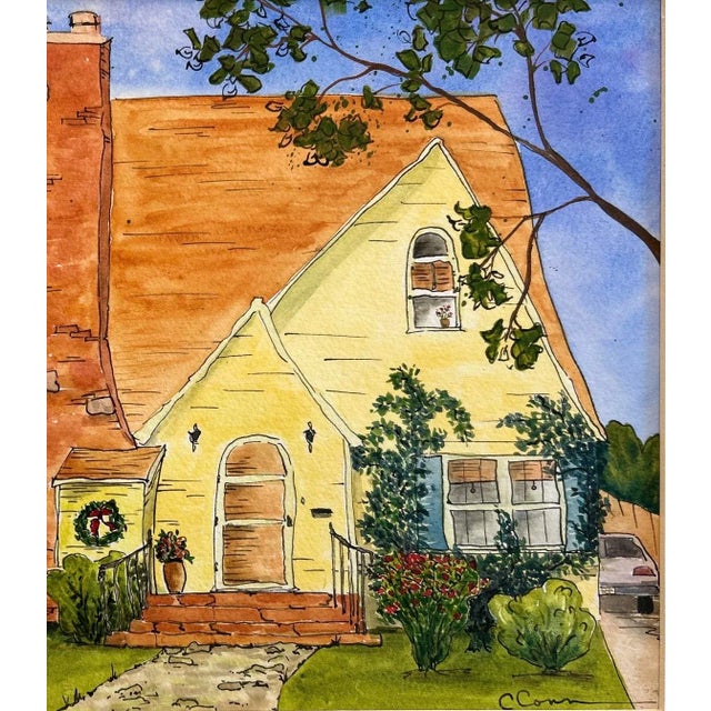 American Giclee Print Watercolor Fine Art “Yellow House in Twin Falls” For Sale - Image 3 of 5