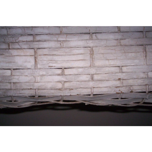 1930's White Wicker Planter With Zinc Liner For Sale - Image 9 of 11