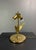 Hollywood Regency Mid-Century Pencil Reed Rattan Bamboo and Brass Flower Table Desk Lamp, Italy, 1980s For Sale - Image 3 of 15