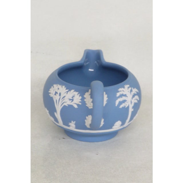 Wedgwood England Jasperware Blue Grecian Cameo Milk Creamer For Sale - Image 12 of 13