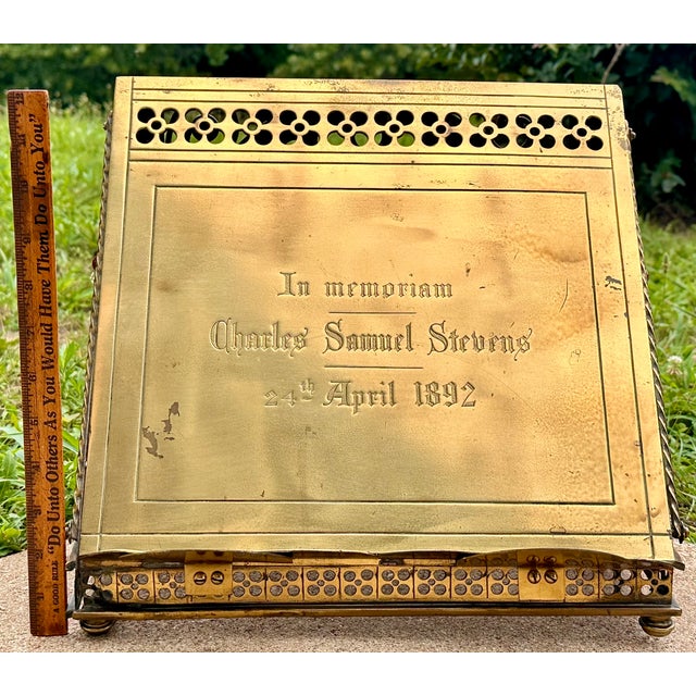 Gothic Revival Brass Missal Bible Stand For Sale - Image 18 of 18