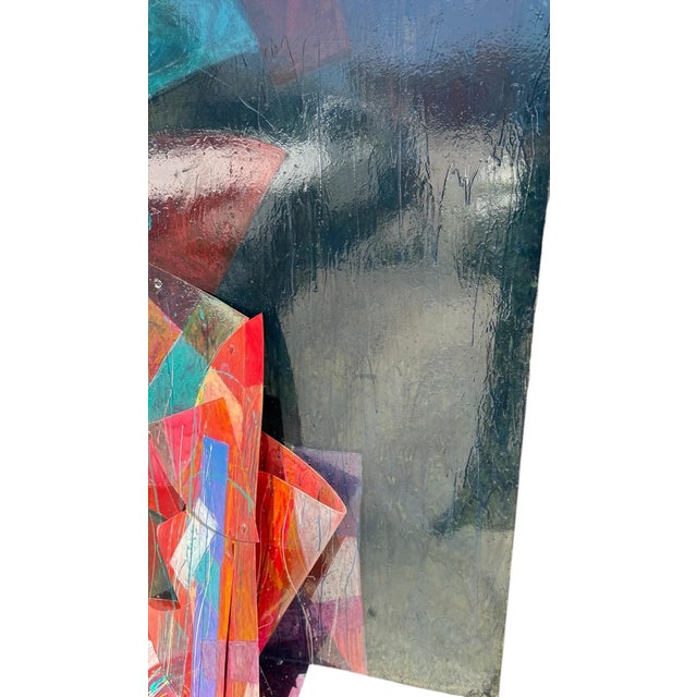 Contemporary Tom Holland, Very Large Constructed Abstract Mixed Media Painting Wall Sculpture Tom Holland, 1981 For Sale - Image 3 of 18