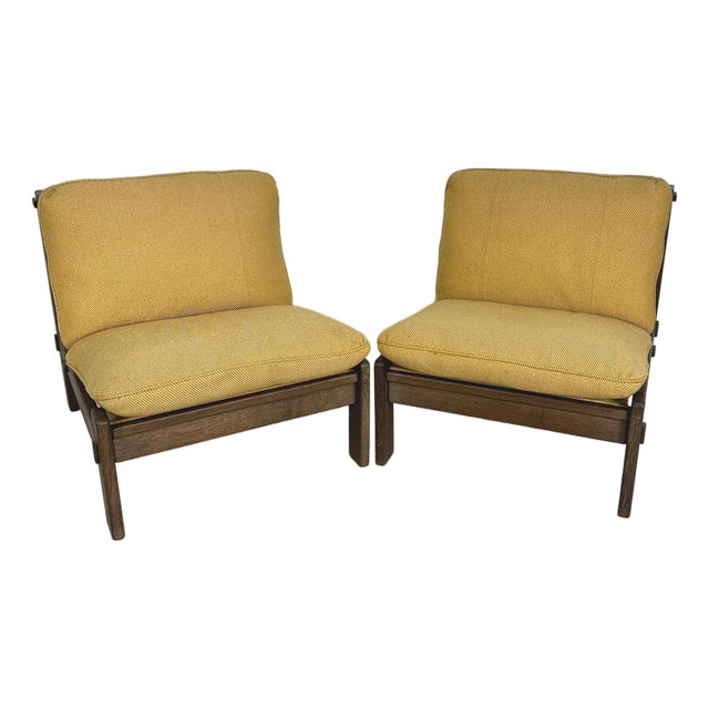 Brutalist Lounge Chairs by Carl Straub – A Pair For Sale