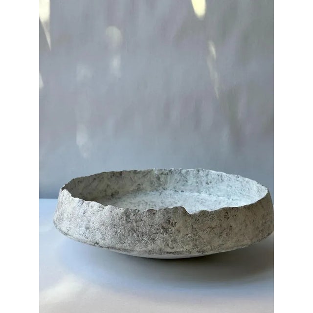 Contemporary Gray Stoneware Pinakio Plate by Elena Vasilantonaki For Sale - Image 3 of 6