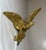 Antique Gold Gilded Solid Brass Bronze Open Winged Eagle Bird Heavy Flag Finial For Sale - Image 13 of 14