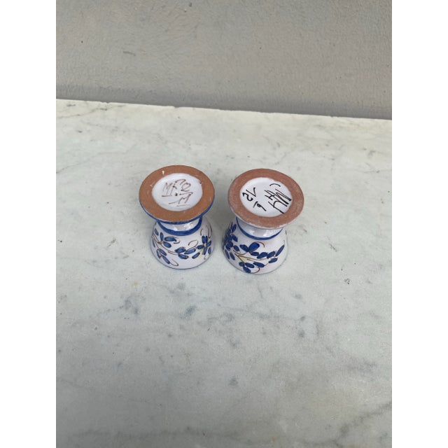 Ceramic Blue & White Faience Egg Cups Martres Tolosane-A Pair For Sale - Image 7 of 7