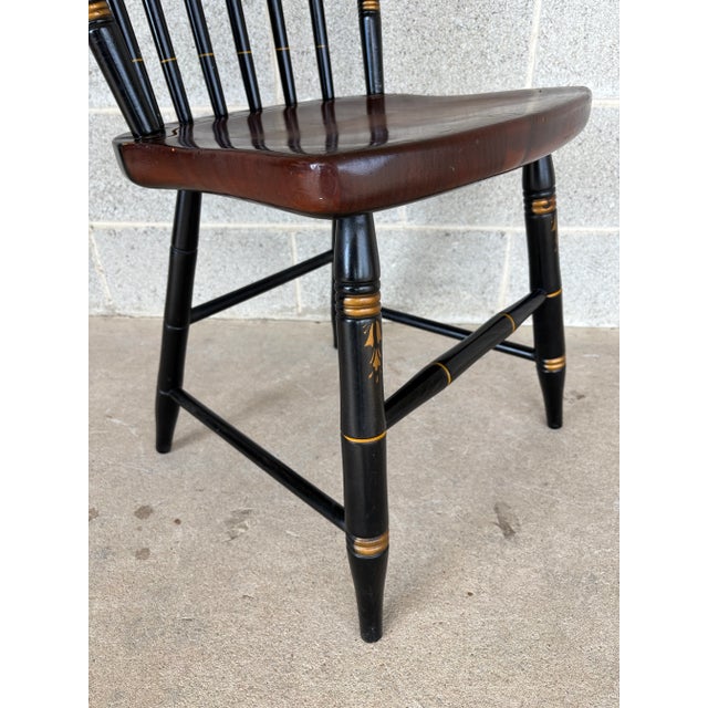 Hitchcock Hitchcock Black Harvest Stick Back 440 Maple & Pine Side Chair For Sale - Image 4 of 8