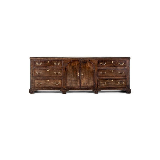 George III English Oak and Walnut Dresser Base For Sale - Image 15 of 15