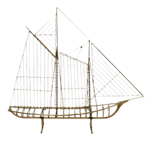 1970s Curtis Jeré Modernist Sailboat Sculpture by Curtis Jere