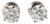 Unisex 14k White Gold 1.29ctw Round Diamond Screw Back Stud Earrings, Pair For Sale