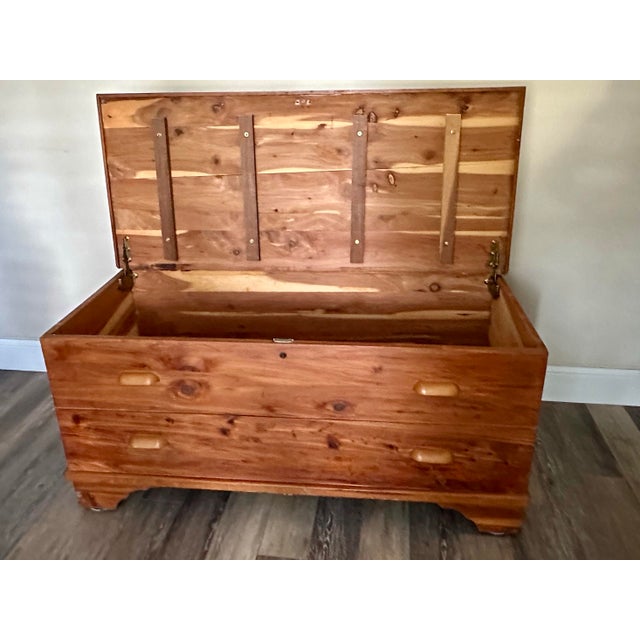 Antique Early 20th Century Rustic Farmhouse or Cabin Cedar Blanket Chest For Sale - Image 10 of 12