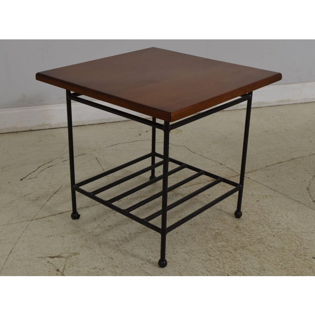 Age: Approx: 20 Years Old Details: Quality Construction Heavy Charleston Forge Iron Base Stickley Cherry Tops Factory...