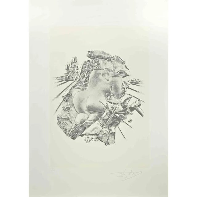 Contemporary Salvador Dalì, The Sculpture, Lithograph, 1980 For Sale - Image 3 of 3