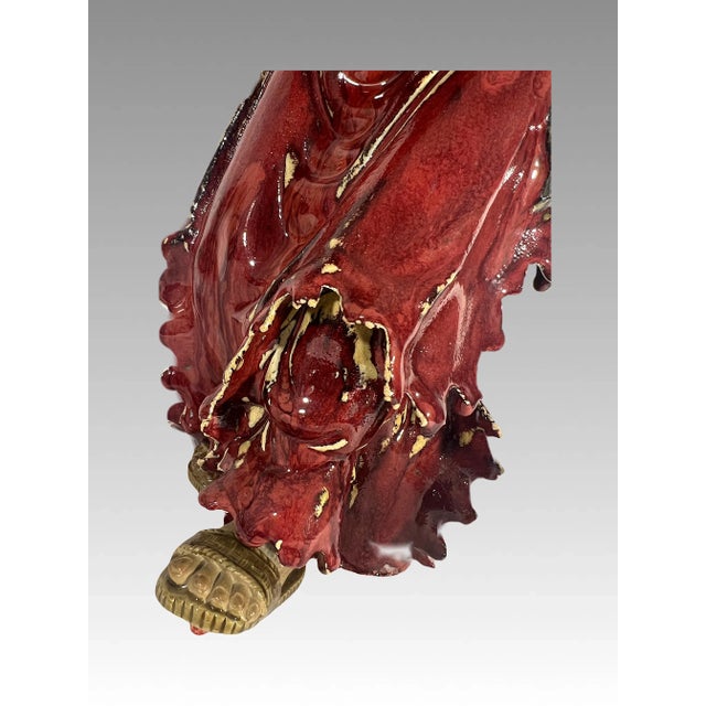 Li Tieguai, One of the Eight Chinese Immortals, Signed Shiwan Statue / Figure 19" For Sale - Image 9 of 12