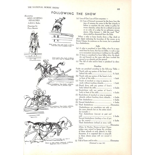 1950s The National Horse Show: Sixty-Ninth Year Program - November 4-11, 1952 For Sale - Image 5 of 12
