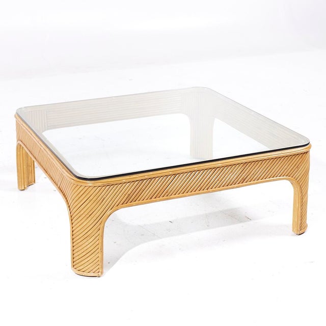 Gabriella Crespi Gabriella Crespi Style Pencil Reed Mid Century Coffee Table For Sale - Image 4 of 7