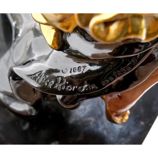 Mid-Century Modern Patinated Bronze Figural Sculpture of a Reclining Lady For Sale - Image 12 of 12