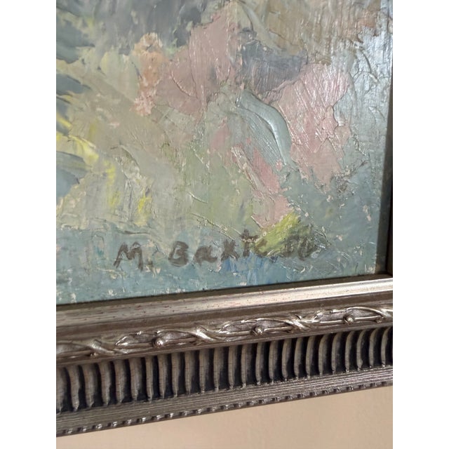 Green Original Framed Countryside Landscape Painting by Michael Baxte (1890-1972) For Sale - Image 8 of 11