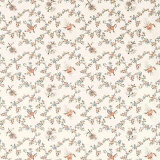 Sanderson Trelliage Fabric in Sandstone/Woad For Sale