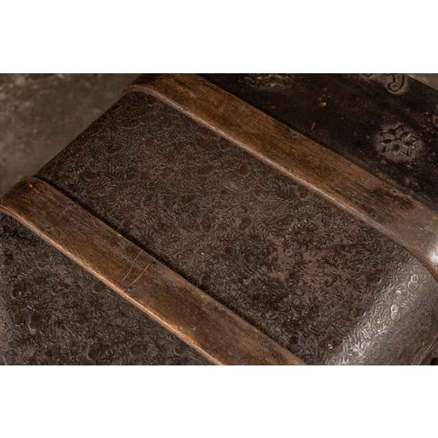 19th Century Immigrant Steamer Trunk With Decorated Interior Partitions For Sale - Image 11 of 11