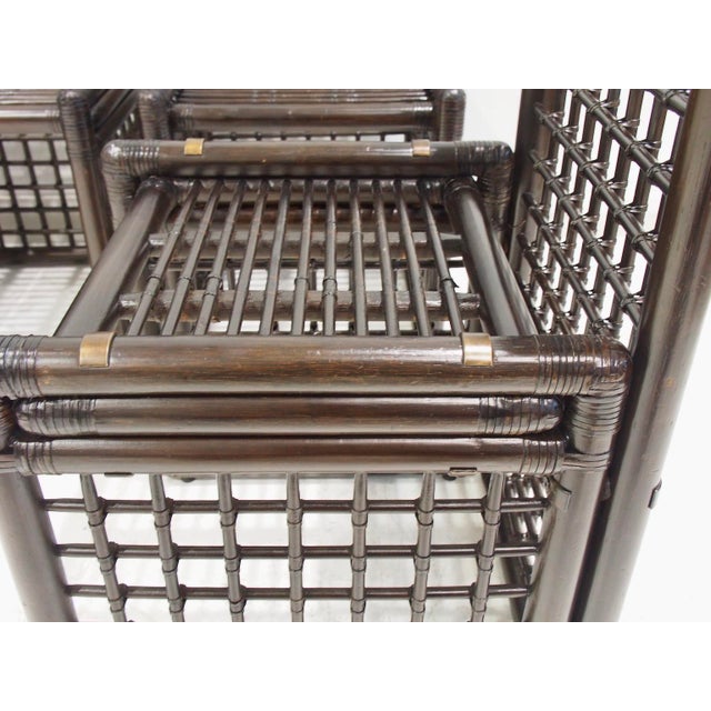 Wood Bamboo and Rattan Chairs by Afra & Tobia Scarpa for Maxalto, 1970s, Set of 6 For Sale - Image 7 of 16