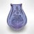Lavender Vintage Czech Neodymium Glass Vase, Etched Floral Iris Design, Color-Changing Alexandrite Glass, Signed For Sale - Image 8 of 8