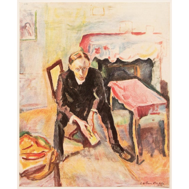 Paper 1943 After Othon Friesz "Portrait of Fernand Fleuret", First Edition Parisian Offset Lithograph For Sale - Image 7 of 8