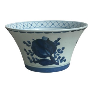 Vintage Mid Century Royal Copenhagen Danish Delft Bowl Aluminia Faience Tranquebar For Sale