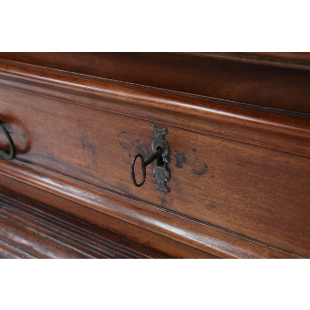 Wood French Louis XIII Oak Wardrobe with Geometric Carving, Early 17th Century For Sale - Image 7 of 16