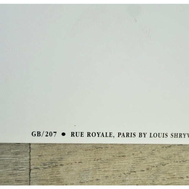 1990s “Rue Royale” Louis Marie De Schryver Fine Art Print Litho Rosenstiel’s Holland 48”x 34” For Sale - Image 9 of 10