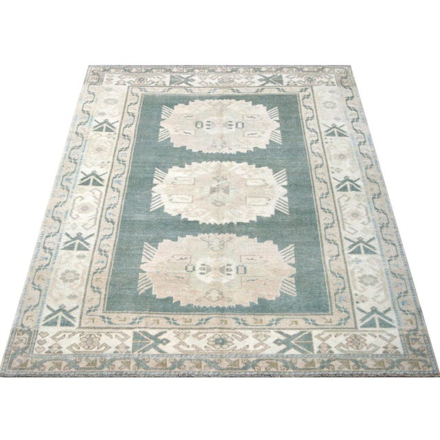 1960s 1960s Turkish Oushak Rug For Sale - Image 5 of 6